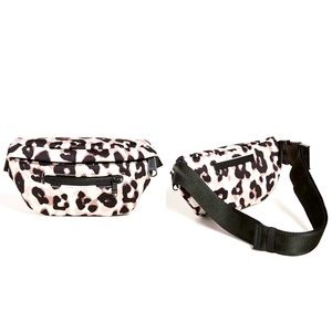 DAGNE DOVER Ace Fanny Pack Bag in Leopard Print